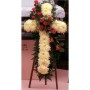 Standing Cross with Mums & Roses